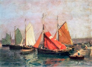 布列塔尼的海岸》，约1907-1915年 作者 莱昂·休伯特