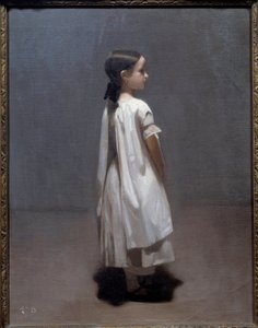 艺术家的小妹妹，大约 7 或 8 岁 绘画 Leon Joseph Bonnat (1833-1922) 1850 年 0,35x0,27 m 巴约讷，博纳博物馆 作者 莱昂·约瑟夫·弗洛伦汀·波纳特
