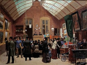19世纪的一个销售室。莱昂-约瑟夫-沃伊林（1833-1887）的画作 作者 莱昂·约瑟夫·沃林