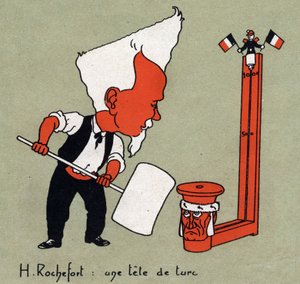 法国记者兼政治家亨利·罗什福尔（Henri Rochefort，1831-1913 年）绘制的漫画“土耳其人头像” - 莱昂·勒贝格（Leon Lebegue，1863-1944 年）插图 - 雕刻在“Le sun-du-dimanche”中