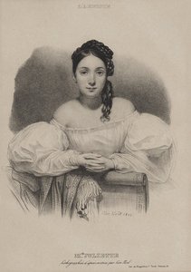 朱丽叶-德鲁瓦1806-1883年的肖像，1832年。 作者 莱昂·诺埃尔（Leon Noel）