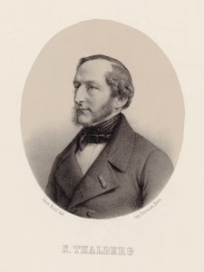 钢琴家和作曲家Sigismund Thalberg 1812-1871年的肖像，约1860年。 作者 莱昂·诺埃尔（Leon Noel）