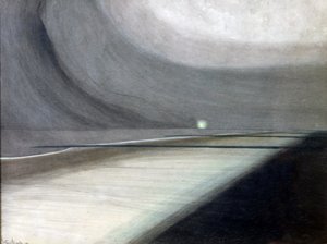 月光下的海滩，灯光下的海景 作者 里昂·斯皮里亚特