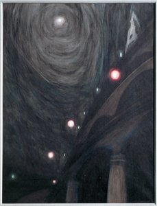 Clair de Lune et Lumieres.纸上水粉画 ... （纸上水粉画） 作者 里昂·斯皮里亚特