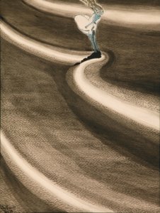 海浪中的女孩；Fillettes devant la vague 作者 里昂·斯皮里亚特