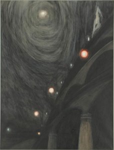 月光与灯光》，约1909年。 作者 里昂·斯皮里亚特