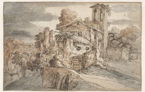 意大利的教堂和古代遗迹 作者 Leonaert Bramer（归因于）