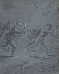 士兵追赶逃犯的夜景 马克十四世，5-52，1611-74。 作者 伦纳德·布雷默