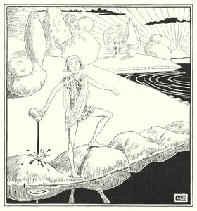 如果全世界都是苹果派，所有的海洋都是墨水（雕刻）。 作者 伦纳德·莱斯利·布鲁克