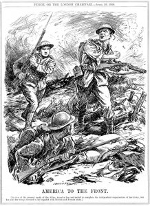 1918年第一次世界大战之前，美国增援部队协助盟军