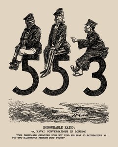 尊贵的比率或海军在伦敦的谈话。Punch, 1934.