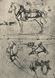 驾乘马车和马具研究，c1480 1945 作者 达芬奇（Leonardo da Vinci）