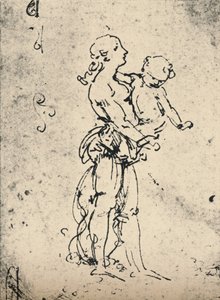 载有孩子的妇女，c1481 1945年 作者 达芬奇（Leonardo da Vinci）