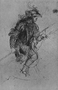 骑马青年时期，c1480，1945年 作者 达芬奇（Leonardo da Vinci）