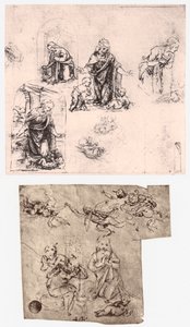 儿童的崇拜，c1483 作者 达芬奇（Leonardo da Vinci）