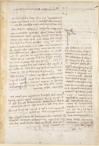 Arundel 263， f.26 "阿伦德尔法典 "中关于测量距离的速记方法的注释和图表（纸张上的钢笔和墨水） 作者 达芬奇（Leonardo da Vinci）
