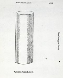 坚固的圆柱，来自Luca Pacioli（c.1445-1517）的&39;Divina Proportione&39;插图，最初是酒吧。威尼斯，1509 作者 达芬奇（Leonardo da Vinci）
