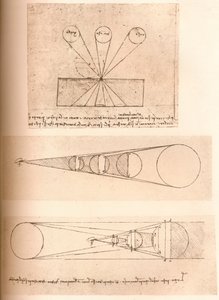 图解线性透视和明暗理论的图表，c1472-c1519 1883 作者 达芬奇（Leonardo da Vinci）