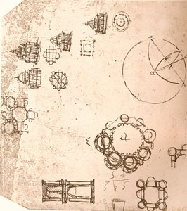 教会建筑图，c1472-c1519 1883 作者 达芬奇（Leonardo da Vinci）
