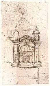 教会建筑图，c1472-c1519 1883 作者 达芬奇（Leonardo da Vinci）