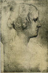 女性头部 作者 达芬奇（Leonardo da Vinci）
