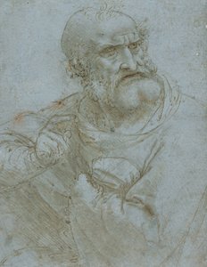 使徒图》，约1495年（纸上笔墨和金属点）。 作者 达芬奇（Leonardo da Vinci）