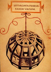 几何：“多面体”页面取自数学家 Fra Luca Pacioli dit Luca di Borgo（1445-1517）的手稿“De divina ratioe”（论神圣比例），由列奥纳多·达·芬奇（1452-1519）绘制。 1509. 作者 达芬奇（Leonardo da Vinci）