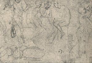 对话中的图形组，c1480 1945 作者 达芬奇（Leonardo da Vinci）