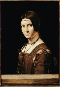 La Belle Ferronniere。 （木头上的油 作者 达芬奇（Leonardo da Vinci）