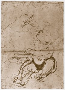 麦当娜与水果拼盘，1480-82 作者 达芬奇（Leonardo da Vinci）