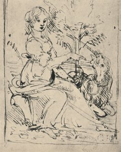 独角兽少女，c1478-1480 1945年 作者 达芬奇（Leonardo da Vinci）
