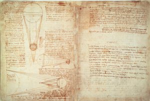 关于地球和月亮与太阳的关系的注释和两个图表 作者 达芬奇（Leonardo da Vinci）