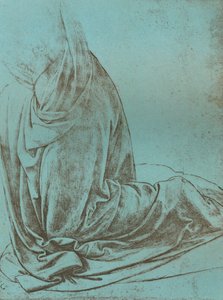 1472-c1519 1883年“岩石的圣母”中天使的帷幔的准备研究 作者 达芬奇（Leonardo da Vinci）