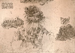 代表自然现象，c1472-c1519 1883 作者 达芬奇（Leonardo da Vinci）