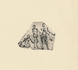 三个人物的素描，c1480 1945年 作者 达芬奇（Leonardo da Vinci）