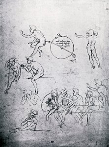贤士崇拜和最后的晚餐研究，19世纪15世纪。 作者 达芬奇（Leonardo da Vinci）