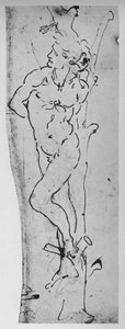研究圣塞巴斯蒂安，c1480 1945年 作者 达芬奇（Leonardo da Vinci）