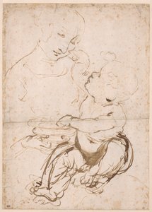 拿着水果碗的圣母研究，约1478年。 作者 达芬奇（Leonardo da Vinci）