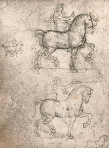 斯福尔扎纪念碑的研究，c1482-c1499 1883 作者 达芬奇（Leonardo da Vinci）