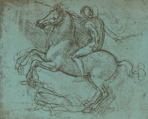 斯福尔扎纪念碑的研究，c1482-c1499 1883 作者 达芬奇（Leonardo da Vinci）