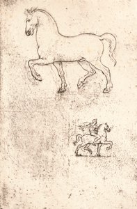 斯福尔扎纪念碑的研究，c1482-c1499 1883 作者 达芬奇（Leonardo da Vinci）