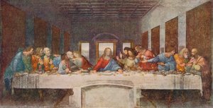 最后的晚餐，1494-1498年 作者 达芬奇（Leonardo da Vinci）