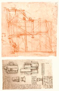 两幅图，c1472-c1519 1883 作者 达芬奇（Leonardo da Vinci）