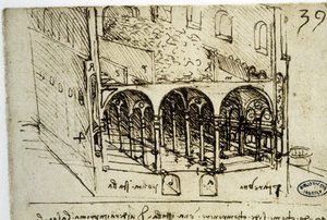 城市规划：建筑规划 (39) by Leonardo da Vinci (Leonardo da Vinci) - 法兰西学院图书馆 作者 达芬奇（Leonardo da Vinci）