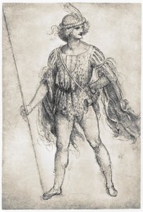 1506-1507年，穿着化装舞会的青年 作者 达芬奇（Leonardo da Vinci）