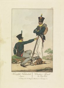 两名猎人，1814-1818 年
Koninglyke Nederlandsche Jagers / Chasseurs Royale des Pays-Bas（物品上的标题）
1814-1818 年的七件制服（系列名称）