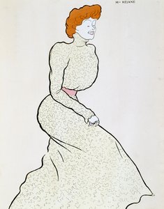 女演员加布里埃尔-雷詹（1856-1920），由莱昂内托-卡皮埃洛（1875-1942）绘制。 作者 莱昂内托·卡皮耶洛