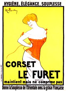 Leonetto Cappiello在1901年左右创作的紧身胸衣印刷广告 作者 莱昂内托·卡皮耶洛