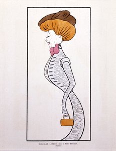 Marcelle Lender，在《Le Vieux Marcheur》中，漫画 作者 莱昂内托·卡皮耶洛
