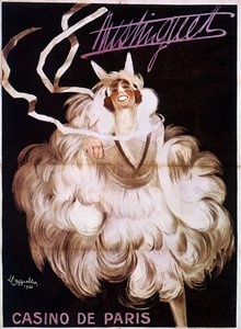 巴黎赌场的Mistinguett (Mistinguette)，海报作者Leonetto Cappiello (1875-1942)。 作者 莱昂内托·卡皮耶洛